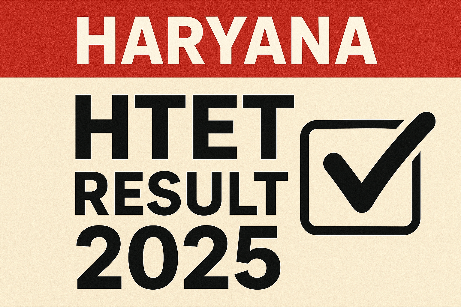 Haryana HTET Result 2025